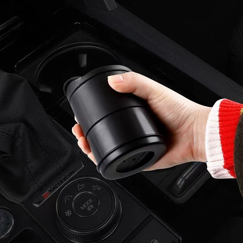 Vape Decoration - ポータブル車用LED灰皿 ユニバーサルオート灰皿 タバコ灰ホルダー カップ 車内インテリア装飾 車内アクセサリー