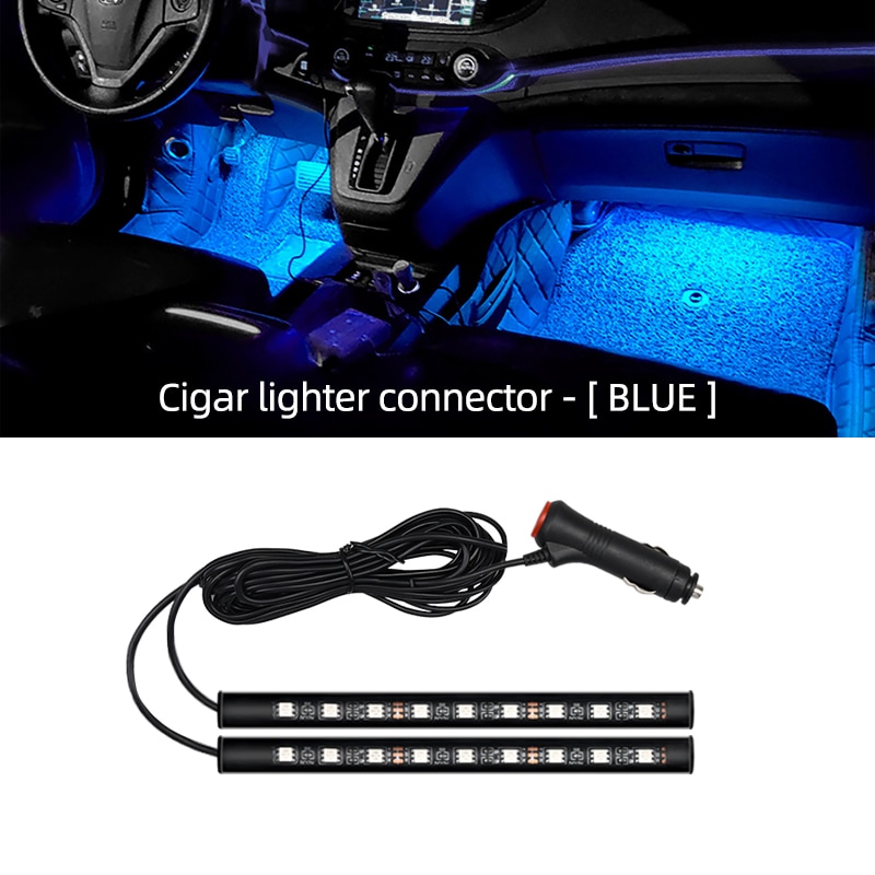 Vape Decoration - 車ネオンライトフットライトLED室内装飾バックライトシガレットライターUSB雰囲気ランプ車両アクセサリー