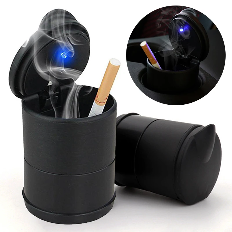 Vape Decoration - ポータブル車 LED 灰皿ユニバーサル自動灰皿タバコ灰ホルダーカップ車のインテリア装飾自動車アクセサリーインテリア
