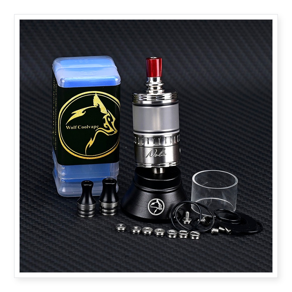 Vaping Air - Wolfcoolvape NOLA RTA 3.2ml リビルダブルアトマイザータンク（調整可能なエアピン付き、22mm）