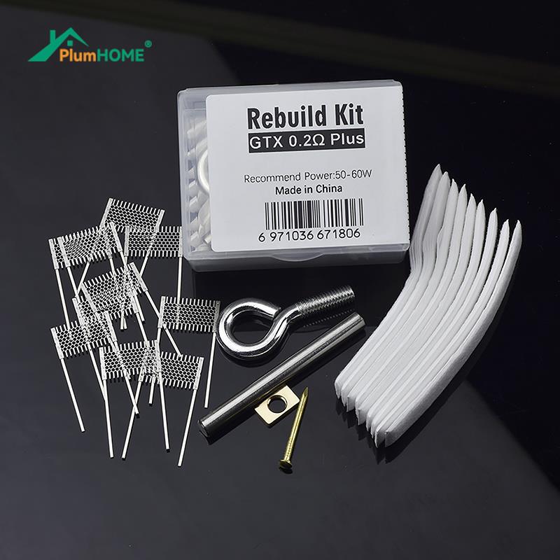 Coil Building Kit - DIY再構築コイルキットGtx 0.2オームプラスメッシュ抵抗ワイヤー、交換用アクセサリーツール、1セット