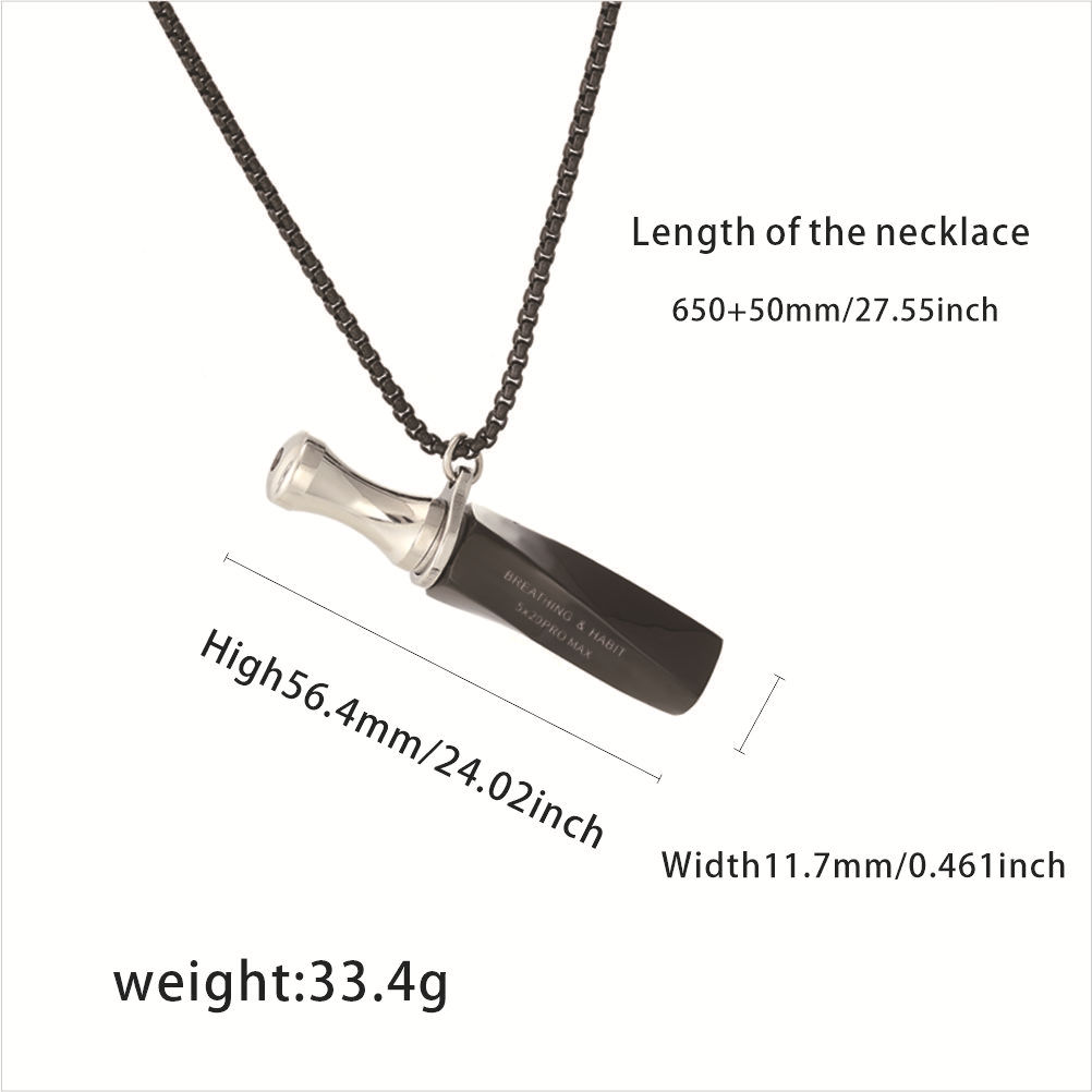 ステンレス製吸入器ネックレス 天然アロマ ベイプ式呼吸器 詰 - Vaping Air のレビューと価格